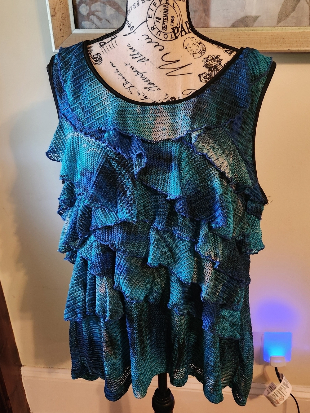 New Directions Black Women's Knit Top 3X